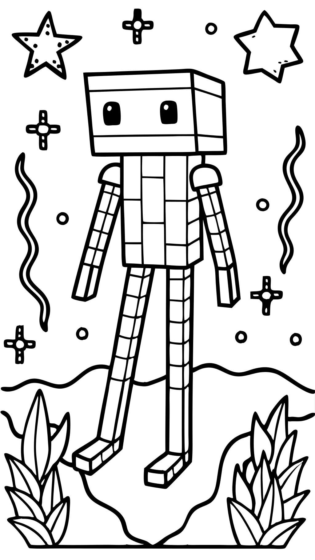 coloriage minecraft enderman